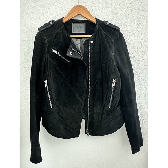 BLANKNYC Women’s Motorcycle Jacket Suede Zip Up Black Size M Bikers Classic Lux - Picture 3 of 9
